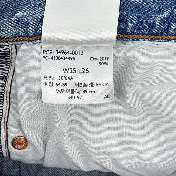 LEVI’S Wedgie Straight Distressed Jeans Women’s Size 25 Authentically Yours - Picture 5 of 6